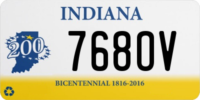 IN license plate 768OV