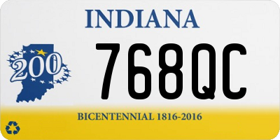 IN license plate 768QC