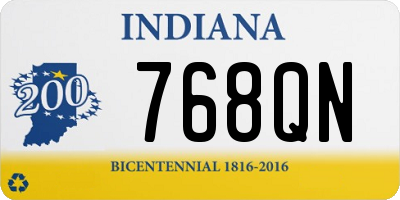 IN license plate 768QN