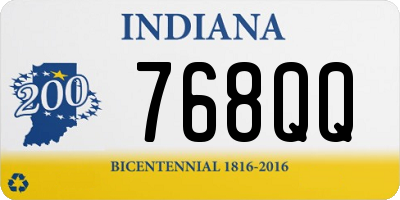 IN license plate 768QQ