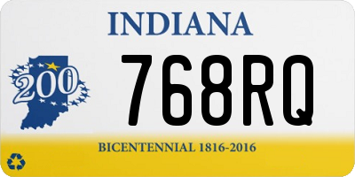 IN license plate 768RQ