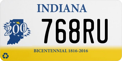 IN license plate 768RU