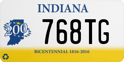 IN license plate 768TG