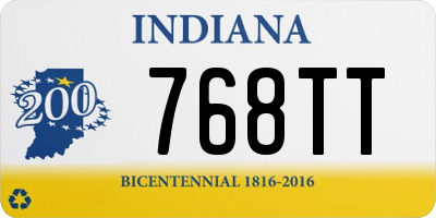 IN license plate 768TT