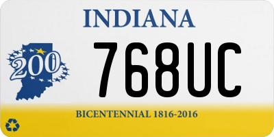 IN license plate 768UC