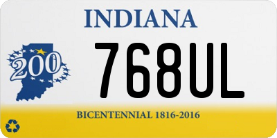 IN license plate 768UL