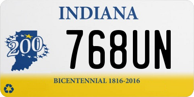 IN license plate 768UN