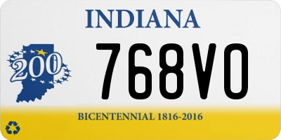 IN license plate 768VO