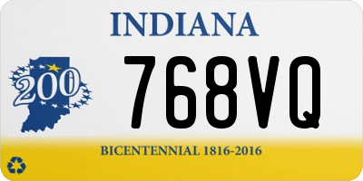IN license plate 768VQ