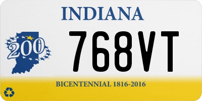 IN license plate 768VT