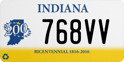 IN license plate 768VV