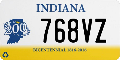 IN license plate 768VZ
