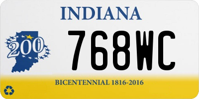 IN license plate 768WC