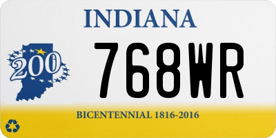 IN license plate 768WR