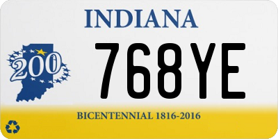 IN license plate 768YE