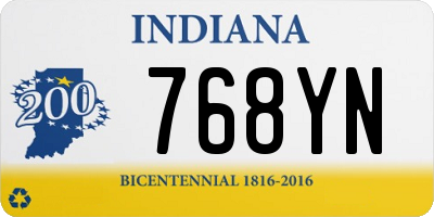 IN license plate 768YN