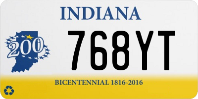 IN license plate 768YT