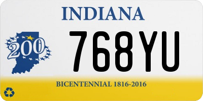 IN license plate 768YU