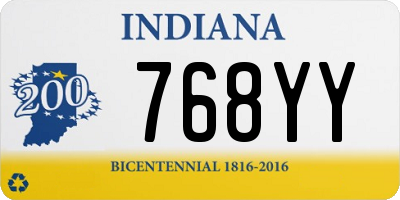 IN license plate 768YY