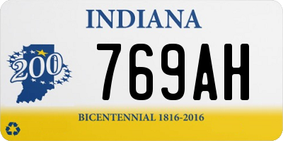 IN license plate 769AH