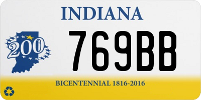 IN license plate 769BB