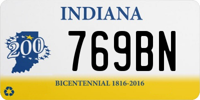 IN license plate 769BN