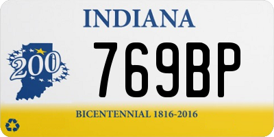 IN license plate 769BP