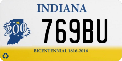 IN license plate 769BU