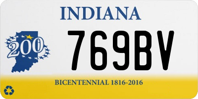 IN license plate 769BV