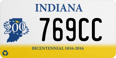 IN license plate 769CC