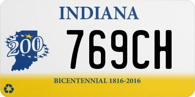 IN license plate 769CH