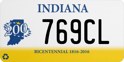 IN license plate 769CL