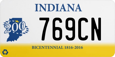 IN license plate 769CN