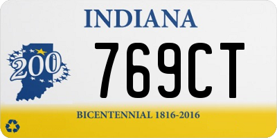 IN license plate 769CT