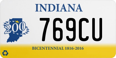 IN license plate 769CU