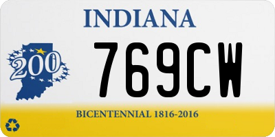 IN license plate 769CW