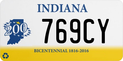 IN license plate 769CY