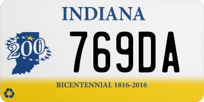 IN license plate 769DA