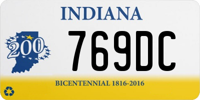 IN license plate 769DC