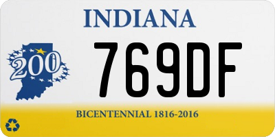 IN license plate 769DF