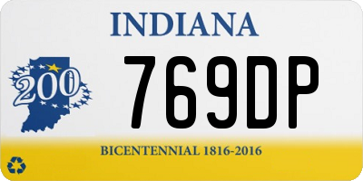 IN license plate 769DP