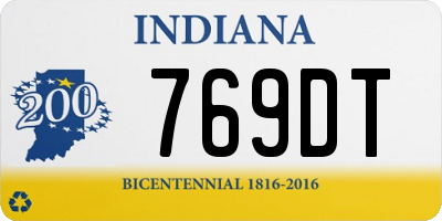 IN license plate 769DT