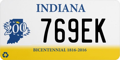 IN license plate 769EK