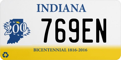 IN license plate 769EN