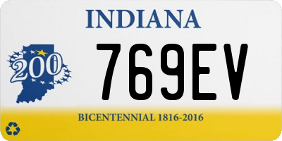 IN license plate 769EV