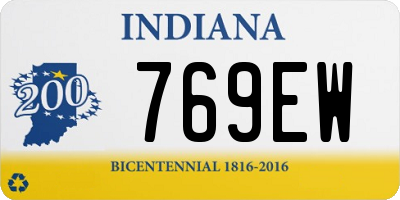 IN license plate 769EW