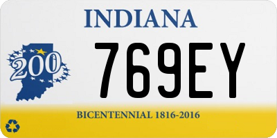 IN license plate 769EY