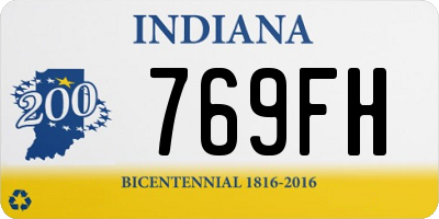 IN license plate 769FH