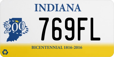 IN license plate 769FL