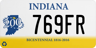 IN license plate 769FR
